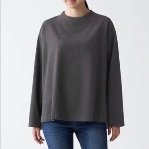 Muji Cotton / Yak Mix Swing Top Flannel Like Grey